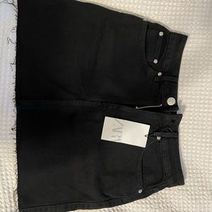 Black denim Zara skirt